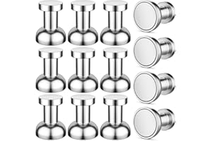 FINDMAG 12 Pack Fridge Magnets, Magnetic Push Pins, Push Pins Magnets for Whiteboard, Neodymium Magnet Pins, Magnetic Thumb Tacks, Whiteboard Magnets, Strong Magnets,Office Magnets, Magnets for Fridge