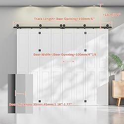 CCJH 5.6FT/67’’ Sliding Track Bi-Folding Barn