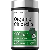 Horb&auml;ach Organic Chlorella Tablets | 1000mg | 240 Count | Vegan, Non-GMO &amp; Gluten Free Supplement
