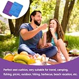 Jeufun 2pc Folding Foam Sit Mat Outdoor Seat Cushion XPE Purple Blue view 5