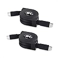 Cable Matters Retractable USB C Cable 3.3 ft, Up to [60W Charging, 480Mbps Data Transfer] Compatible with Apple CarPlay, Android Auto, USB C Charger Cable for iPhone 16/15, Galaxy S24, iPad Pro