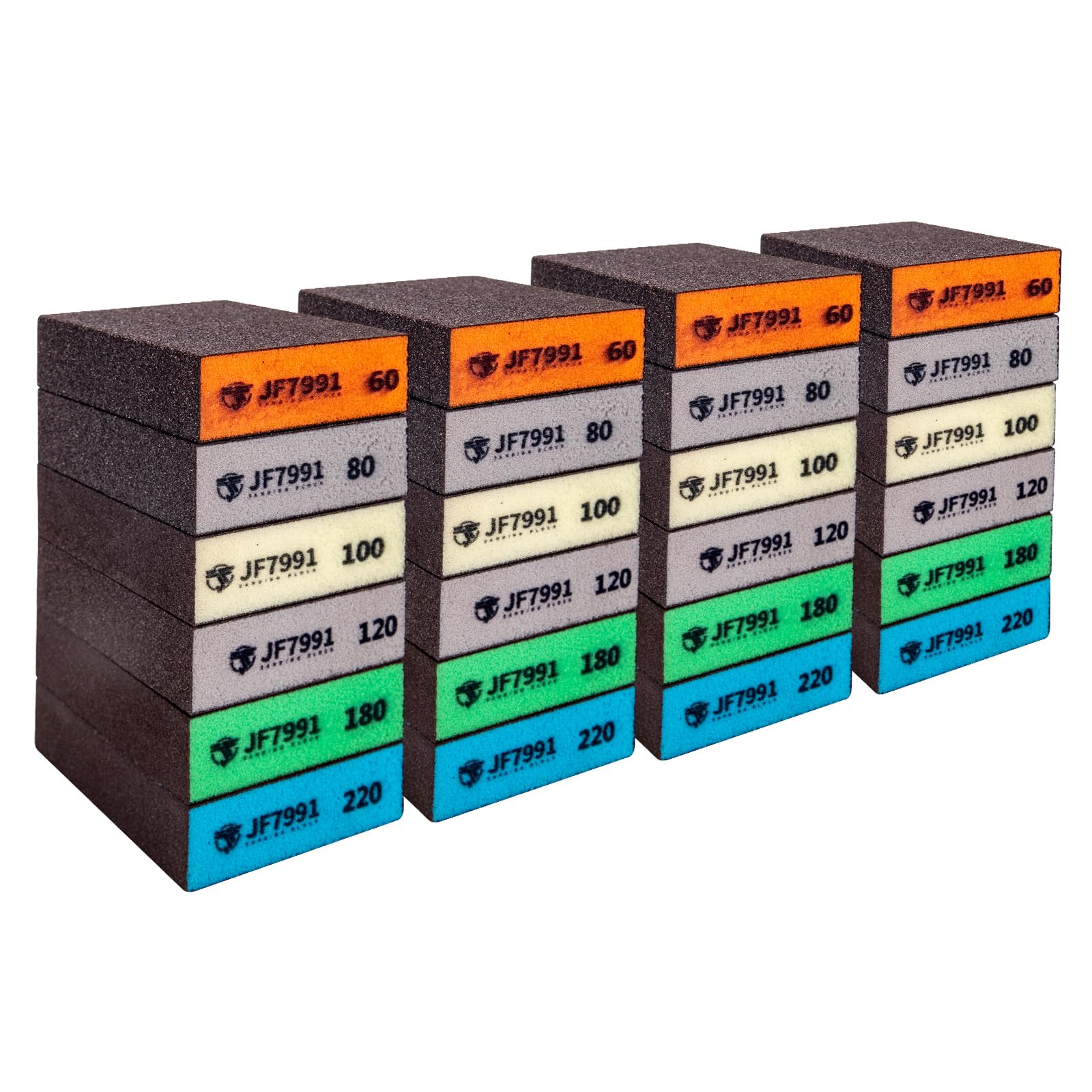 24pcs sanding blocks,sanding sponges,sandpaper block 6 Grits(60-80-100-120-180-220),sanding blocks for wood sandpaper for wood,hand sanding block,sand paper sandpaper for walls,sanding sponge