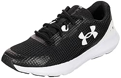 Under Armour Men's Surge 3, Black/White, 11.5