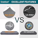 Granbest Premium Water-Repellent Sofa Seat Cushion Cover 2 Seater Light Grey view 5