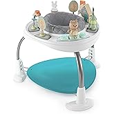 Ingenuity Spring &amp; Sprout 2-in-1 Baby Activity Center Jumper and Table with Infant Toys - Ages 6 Months +, First Forest