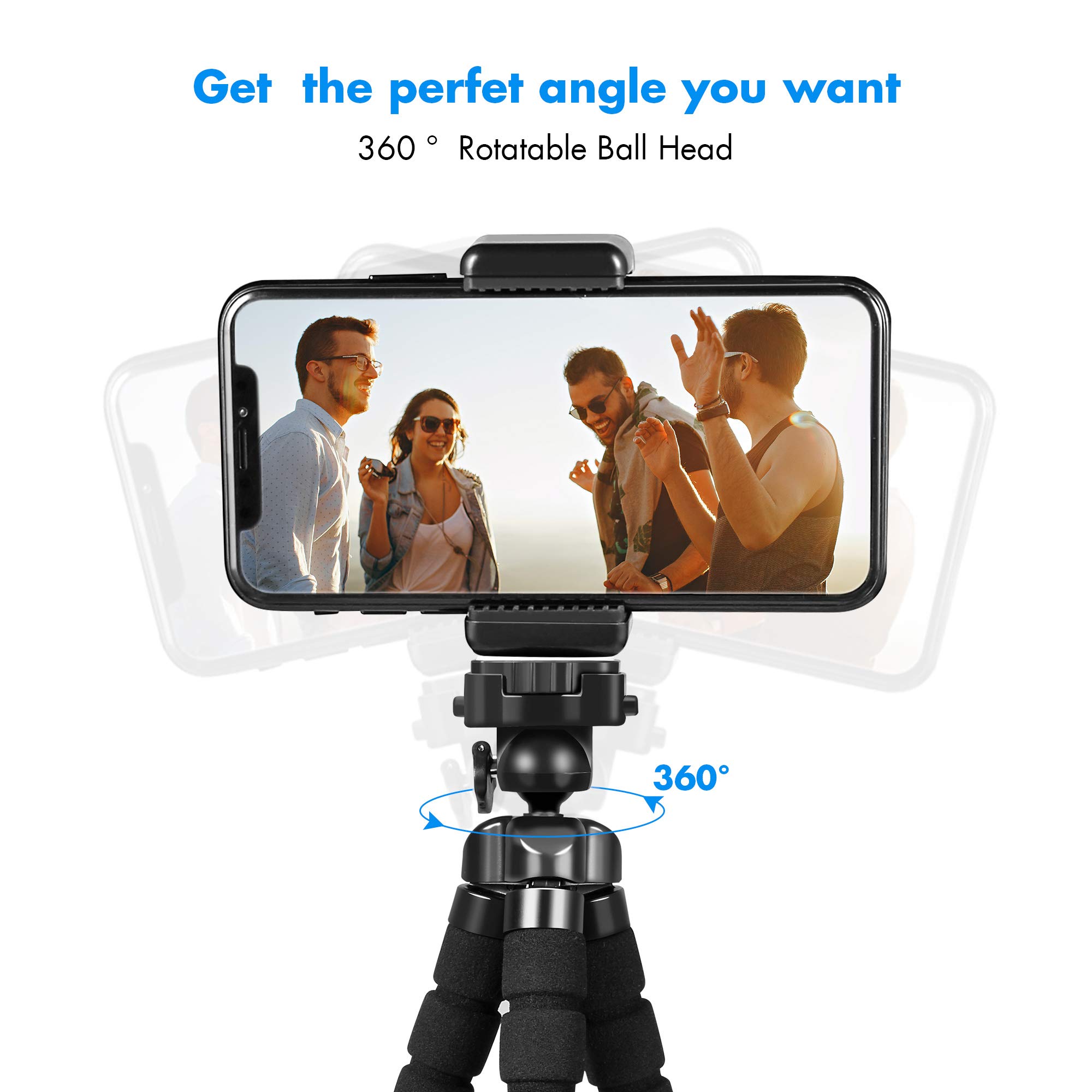 Mua Cell Phone Tripod for iPhone, Fotopro Flexible Tripod Stand for