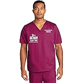 CUSTOM PREMIUM Custom Scrubs for Women and Men with Pocket, Unisex Chest Pocket V-Neck Top, Female and Male Scrubs