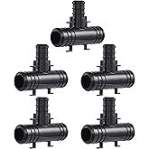 SharkBite 3/4 x 3/4 x 1/2 Inch Poly Crimp Reducing Tee, Pack of 5, PEX Pipe, PE-RT, UP412A5