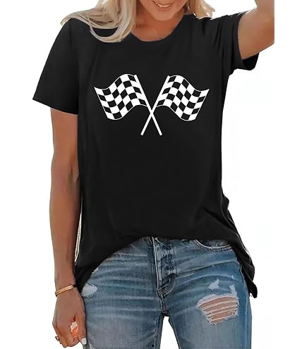 SEPTYK Black White Race Checkered Flag Pattern Women Long Sleeve