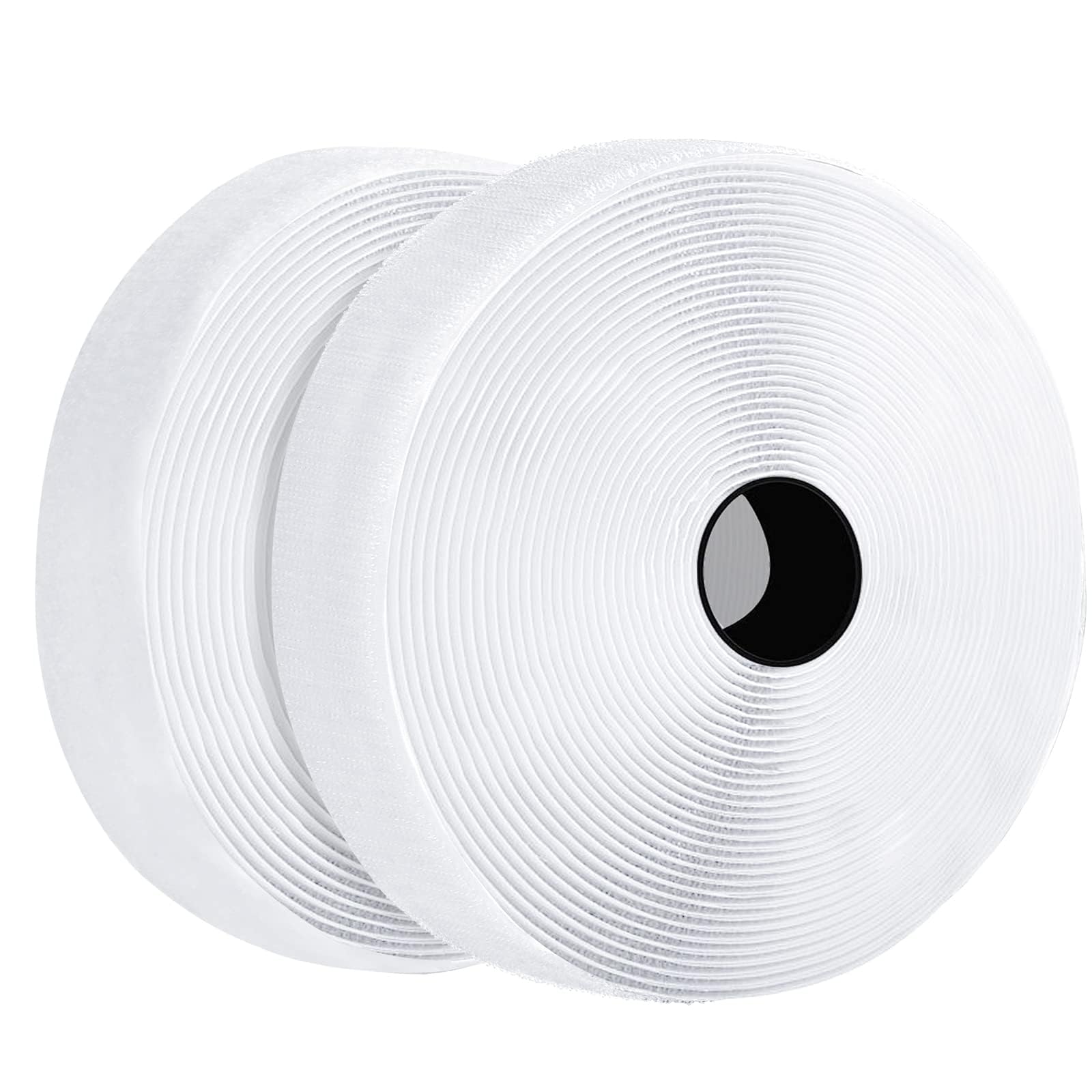 Sinwind Adhesive Hook and Loop Tape, 8M Double Sided Sticky Tape Heavy Duty, Self Adhesive Tapes Sticky Strips with Super Sticky Glue, 20mm Wide (White) — image 1