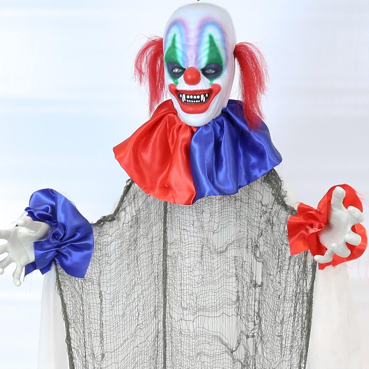 Light Up Moving Creepy Clown Halloween Party Decoration Prop - 1.5m