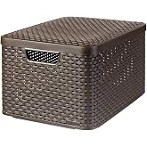 Curver Style L - storage boxes &amp; baskets (Storage basket, Brown, Rattan, Monotone, Bathroom, Bedroom, Living room)