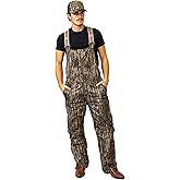Realtree Men's Camo Hunting Insulated Water Resistant Breathable Midweight Super Warm Bibs Coveralls
