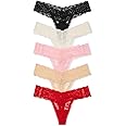 Victoria's Secret Women's Lace Thong Underwear, Panties for Women, Multi Pack (XS-XXL)