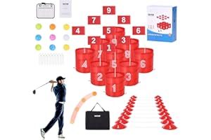 VEVOR Backyard Golf Game, 9 Holes, Golfing Game Practice Games, Golf Chipping Gaming for Family, Adults and Kids, Portable Ou