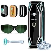 JOVS Laser Hair Removal, 37°F Painless Hair Removal Device with Sapphire Ice-Cooling, 3 in 1 Hair Removal & Skin Rejuvenation for Women and Men, 8 Modes Skin Care for Whole Body, Touch Screen