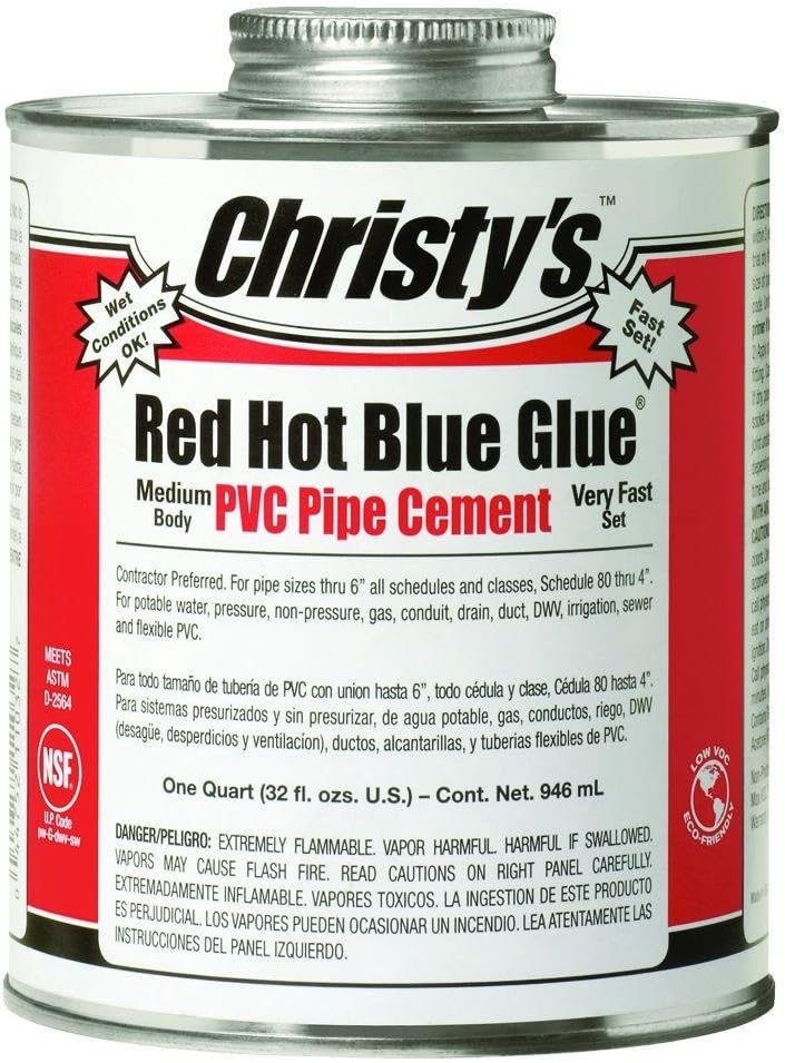 Christy's 32 oz. Red Hot Blue Glue PVC Pipe Cement