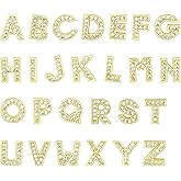 BETITETO 18K Gold Plated Brass Cubic Zirconia Letter Charms 26pcs Sparkly Thick Alphabet Initial Pendants for Making Jewelry Personalized Name Necklace Bracelets DIY