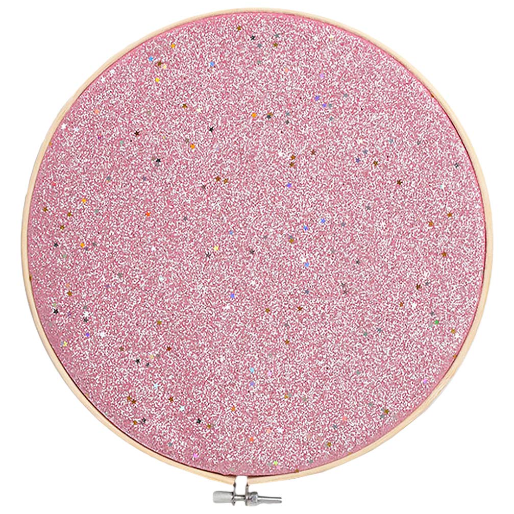 TOYANDONA Wall Hanging Brooch Jewelry Storage Display Stand Enamel Pin Display Holder Earrings Necklace Glitter Pin Display Board Pin Collection Display Canvas Embroidery Hoop Pink