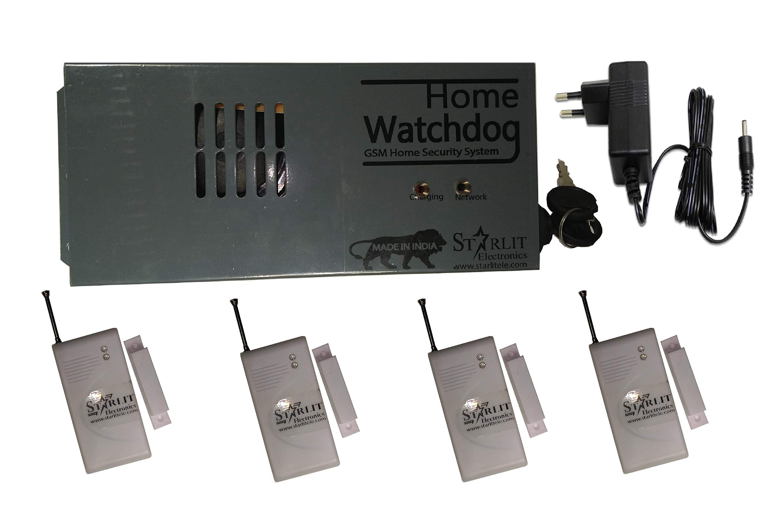 Starlit Electronics GSM Home Security System + 4 Door Sensor Wireless Sensor Security System