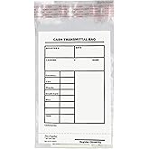 BankSupplies Cash Transmittal Bags | Tamper Evident | 6W x 9H | Case of 100 | Clear Polyurethane Film & Side Weld Seams | Audit Friendly | For Currency, Coin, Checks & Receipts