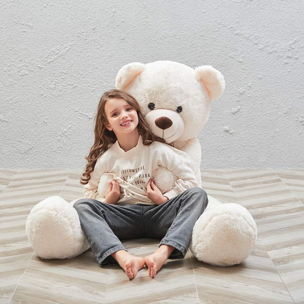 Misscindy Giant Teddy Bear Plush Stuffed Animals for Girlfriend or Kids 47 inch, (White): Toys & Games