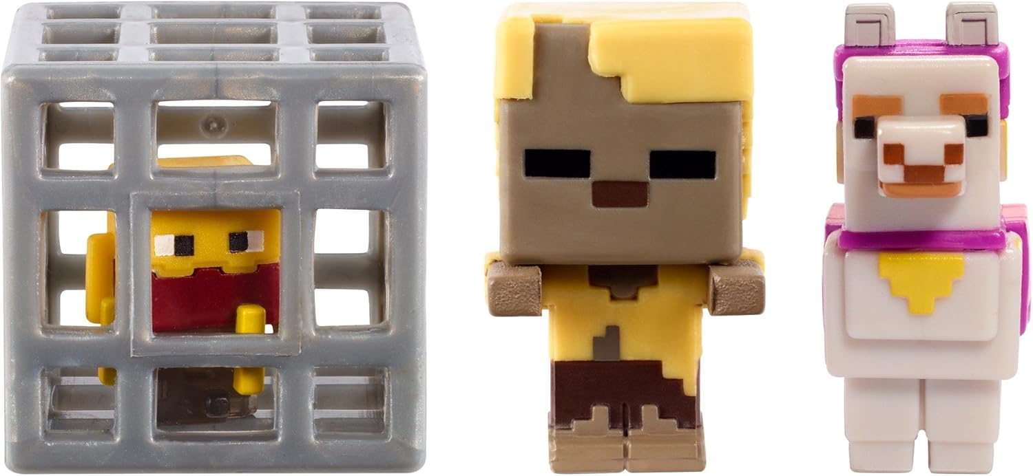 Amazon Co Jp Minecraft ミニストレイスケルトン Zomatchboxie Pigman チキンジョッキー 攻撃アイアンゴーレムフィギュア 3パック Toys