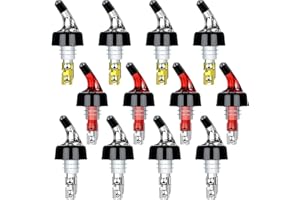 Measured Liquor Bottle Pourers pack of 12 1oz Quick Shot Spirit Measure Pourer Drinks Wine Cocktail Dispenser For Home Bar To