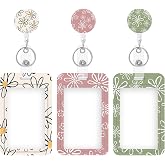 3 Set Heavy Duty Badge Holder with Retractable Reel,ID Badge Holder Key Card Work Badge Clip for Nurse Teacher Student Office Women Men