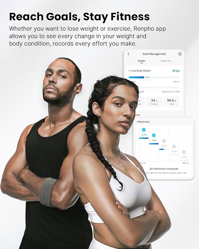 Balance Pese Personne 180kg, Balance Connecté Bluetooth Pese Personnes Impédancemètre, 13 Analyses de la Composition Corporelle, à Synchroniser avec Une Application, Nero
