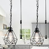 COTTAGE LIFE Plug in Pendant Light Fixtures Kitchen