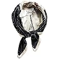 vabovin Silk Like Head Scarf for Women Satin Printed Bandana for Hair Wrapping Fashion Accessory 35 Inch Square Hair Scarf