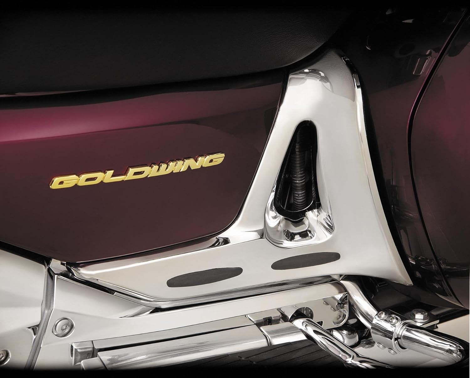 Show Chrome Battery Side Cover Trim W/Insert for Honda GL1800 Automotive