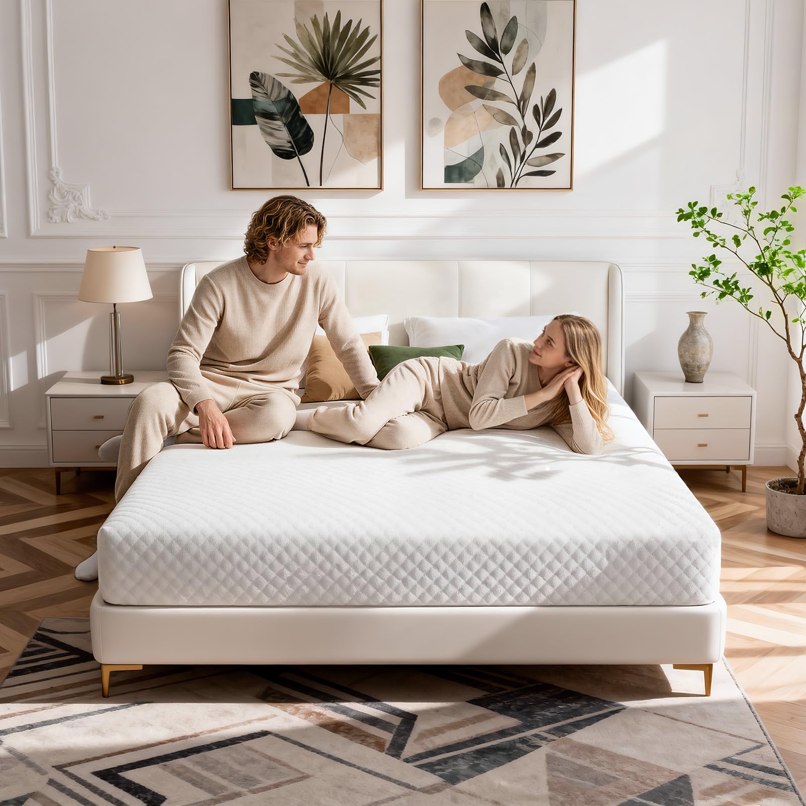 KeepCharm Memory Foam Mattress in a Box, CertiPUR-US Certified Fiberglass Free Medium Firm Support, Pressure Relief & Motion Isolation for Back & Side Sleepers (6 Inch, King (U.S. Standard))