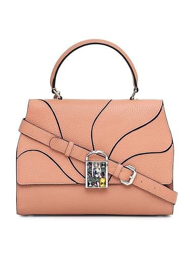 Da Milano LB-4345 Pink Genuine Leather Satchel Bag
