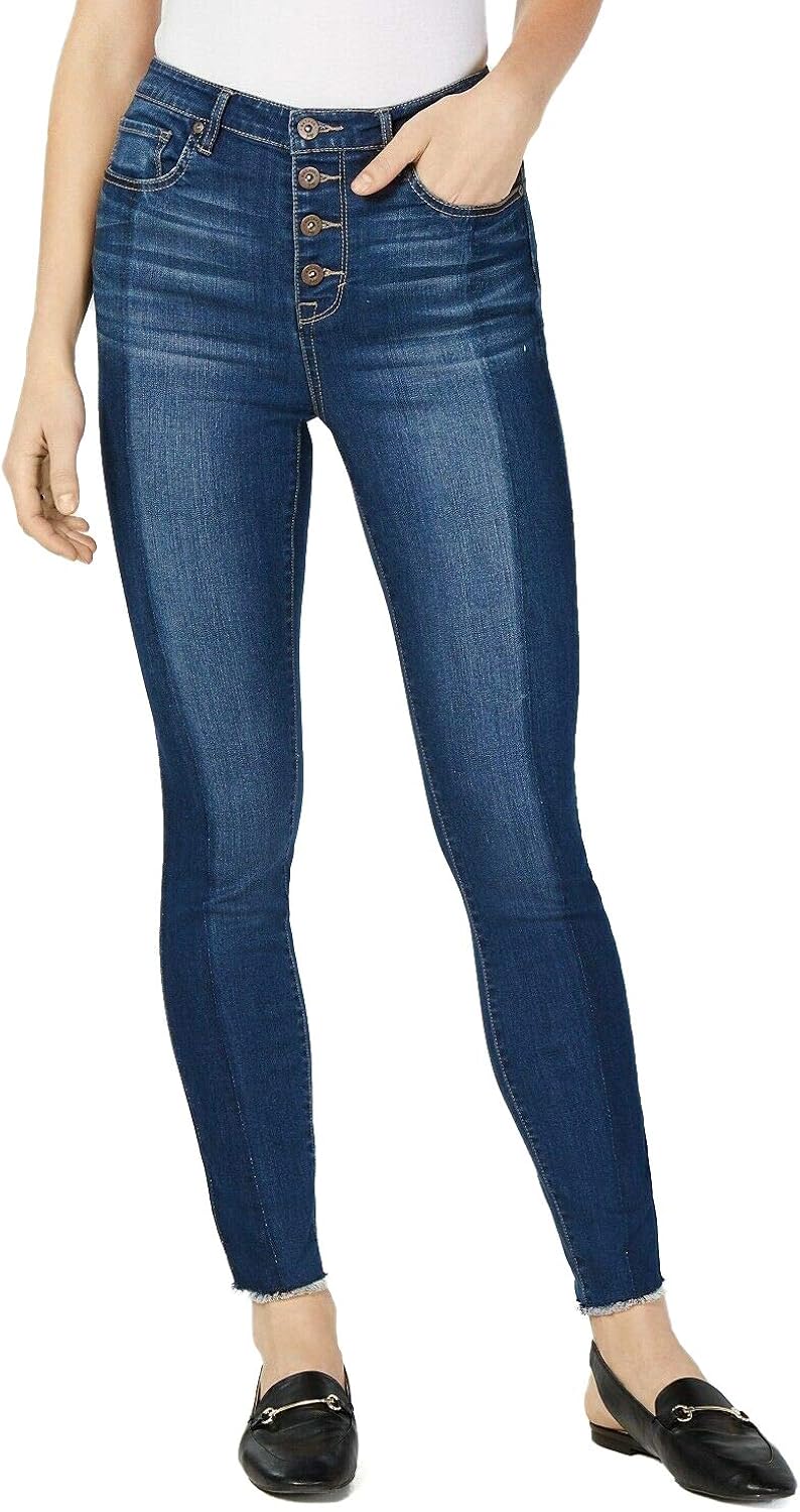 button ankle jeans