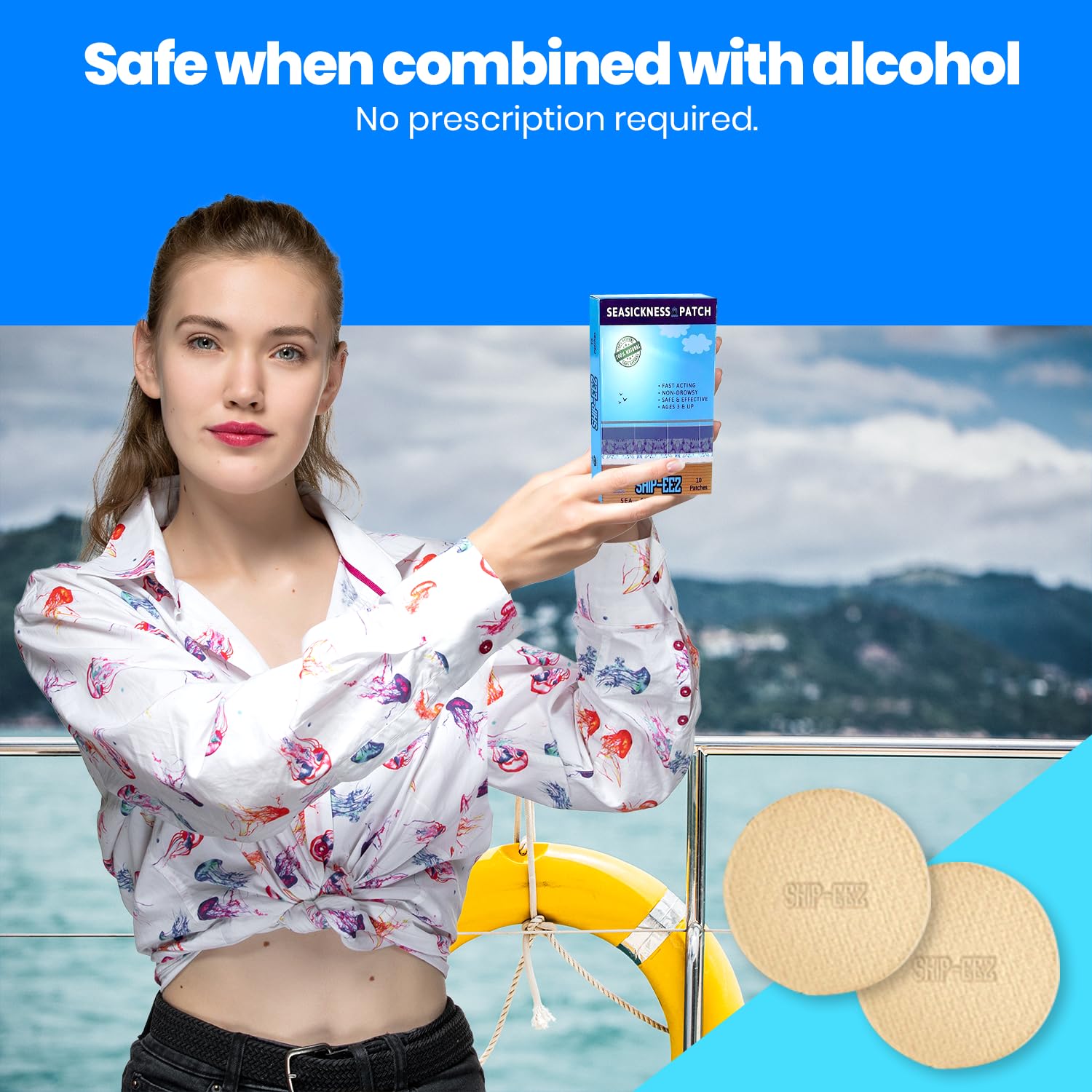 Ship-EEZ Sea Sickness Patch for Cruisers