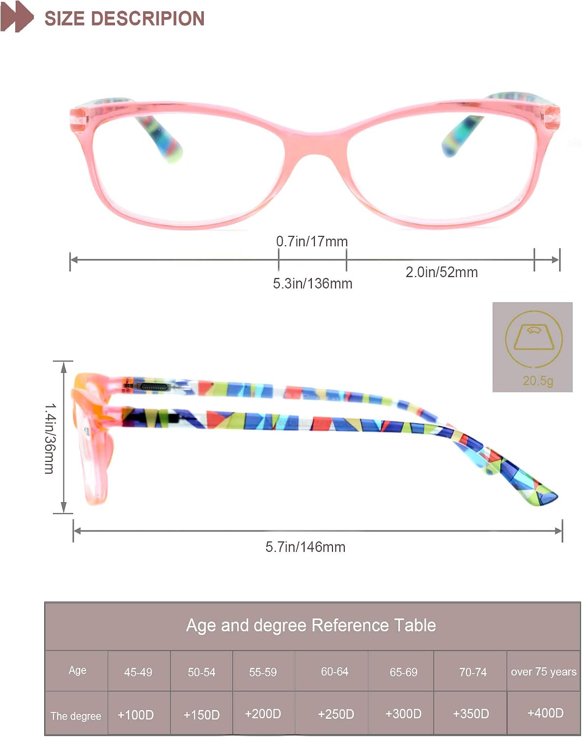 HEEYYOK Small Reading Glasses Women +3.00 Ladies Readers Glasses 5 Pack Eyeglasses Cateye Frame, 4 Pack Mix Color-205 - Image 5