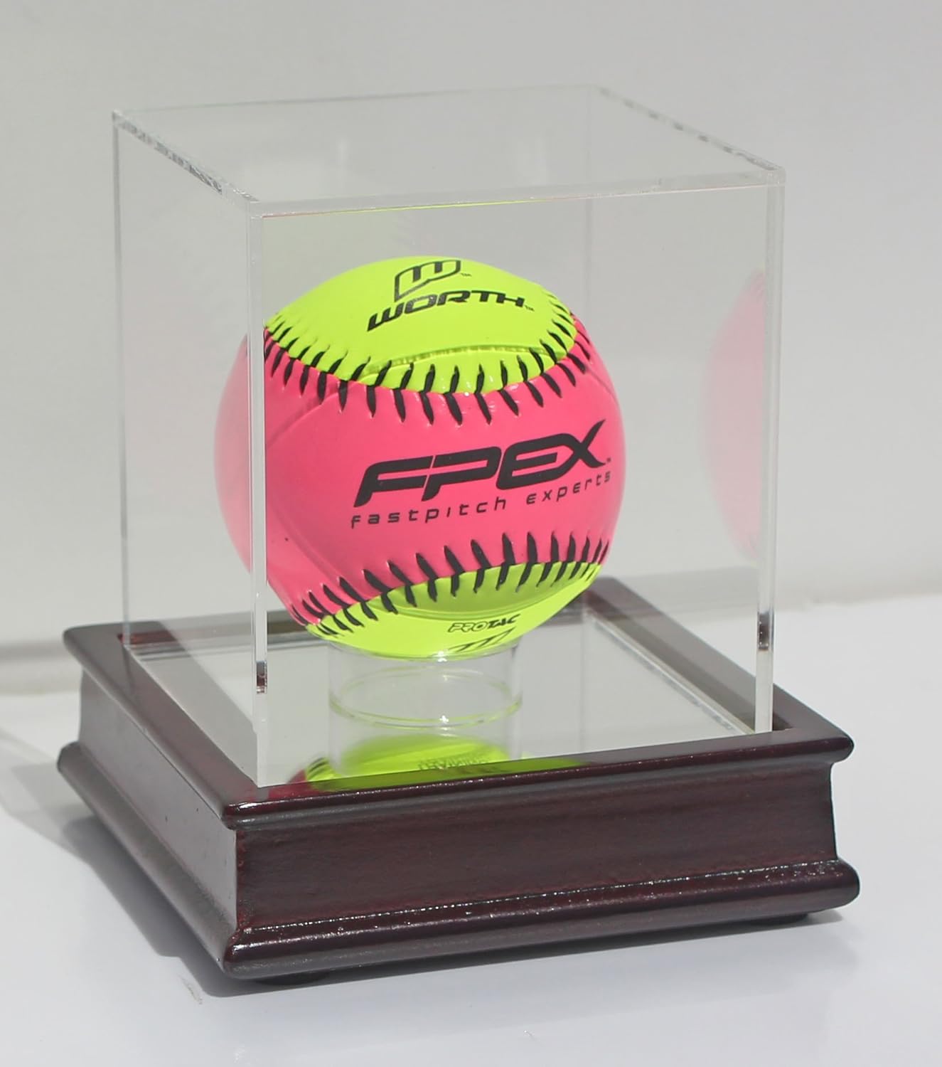 Display Cases B15CHE Baseball/Softball Display Case Holder Stand UV Protection Sports & Outdoors