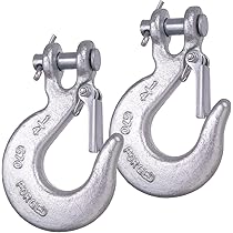 thumbnail image 2 of 3/8 Inch Safety Chain Hooks, Clevis Slip Hook With Safety Latch, Grade 2 of 14