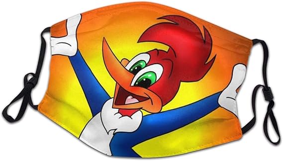 Amazon.com: Reusable Woody-Woodpecker Kids Face Mouth Mask with Elastic