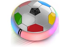 Mirana Air Football Smart - Hover Soccer Ball - Inbuilt Rechargeable Battery - Indoor Outdoor Toys with Attractive LED Light - Soft Foam Bumper Floating Disk - Birthday Gift for Boys and Girls