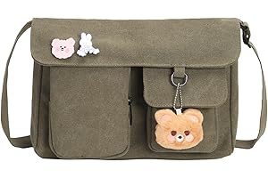 Phaoullzon Kawaii Crossbody Bag Cute Messenger Bags Canvas Shoulder Purse Gifts for Teens