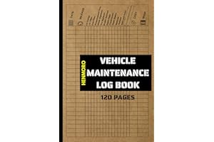 Vehicle Maintenance Log Book: Track and Record 13 (+ Extra 2) Items Maintenance. Also, Includes Pages for Repairs log, Contac