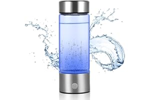 BEVECK Hydrogen Water Bottle, Portable Hydrogen Water Ionizer Machine, Rechargeable Hydrogen Water Bottle Generator,with Pem SPE Technology Hydrogen Water Cup for Exercise, Travel