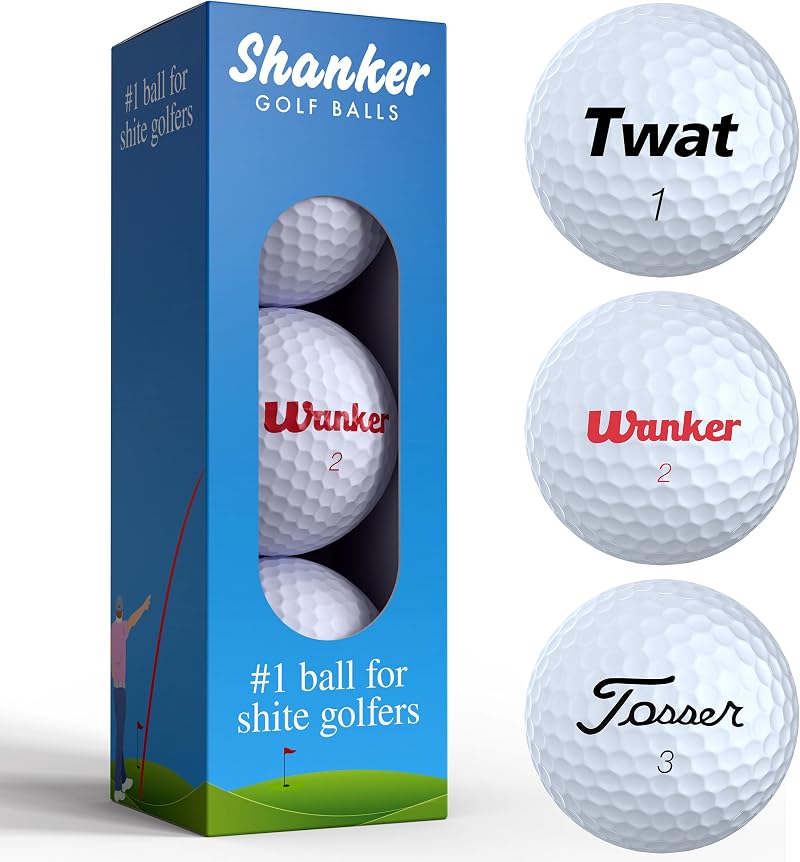 Shanker Golf Shanker Balls Rude Branded Sleeve of 3 Novelty Golf Balls