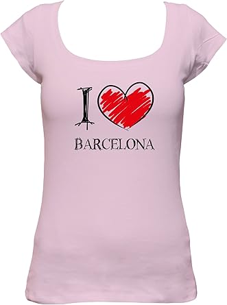camiseta rosada del barcelona para mujer