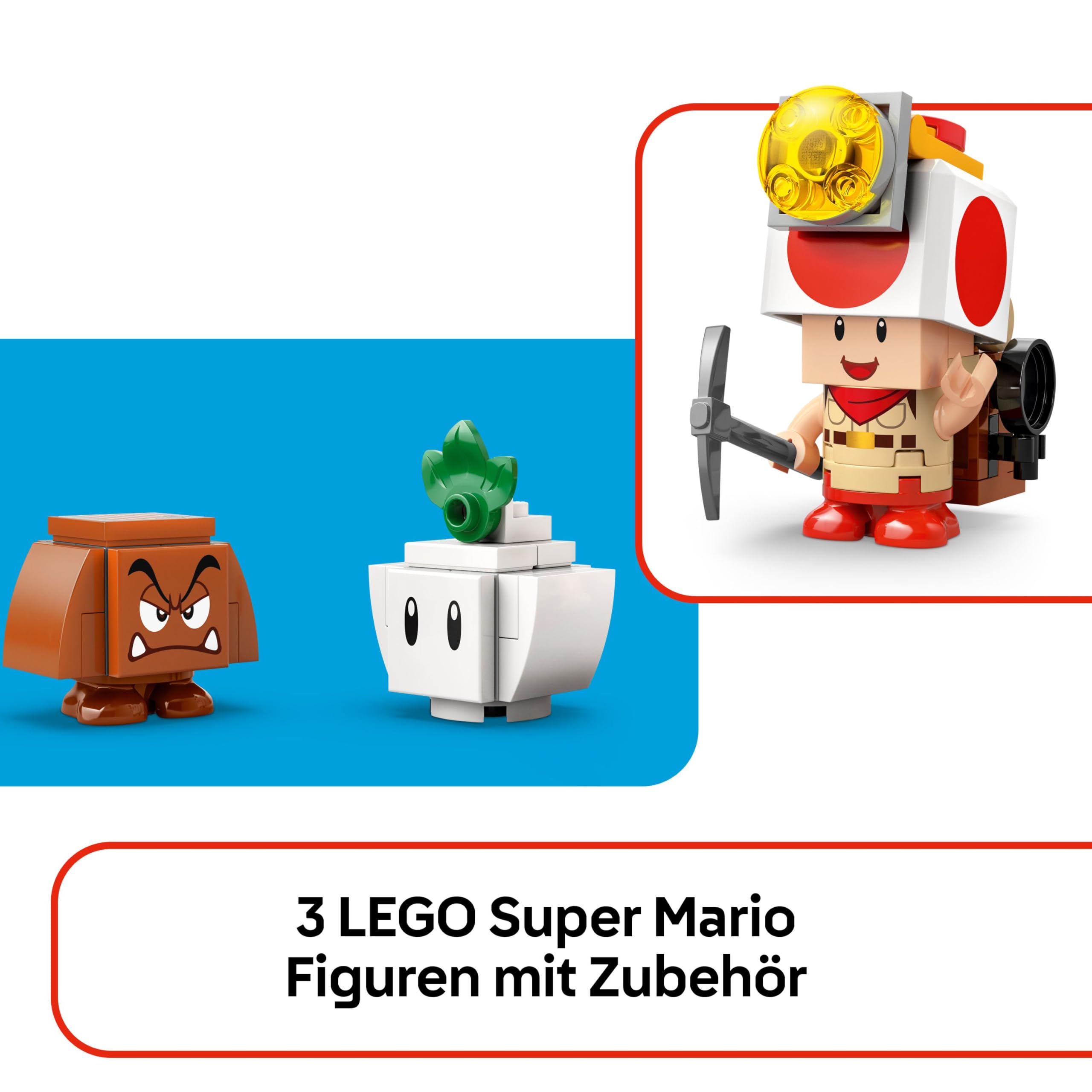 LEGO Super Mario Captain Toad-Camp- Interaktives Spielzeug mit 3 Figuren - Gumba, Zelt & einstürzender Brücke - Kinder Mitbringsel - Spielset - Gamer Geschenk für Jungen & Mädchen ab 6 Jahren - 72040 6