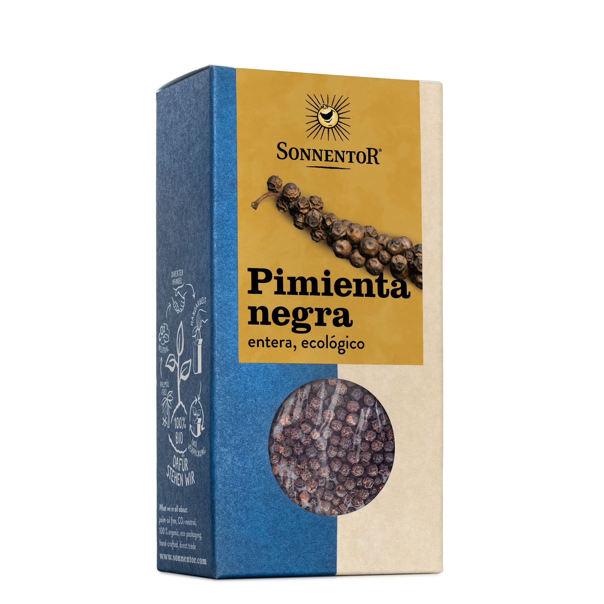 Sonnentor Black Pepper Grain 55Gr. Bio 400g