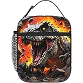 UEQIKI Dinosaur Volcano Insulated Lunch Bag for Women & Men, Reusable Leak-Proof Lunch Box with Cooler Compartment, Lunch Tote for Adults Work Travel Picnic Durable & Washable